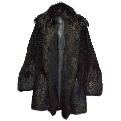 gucci men's black fur coat|Gucci technical jackets for men.